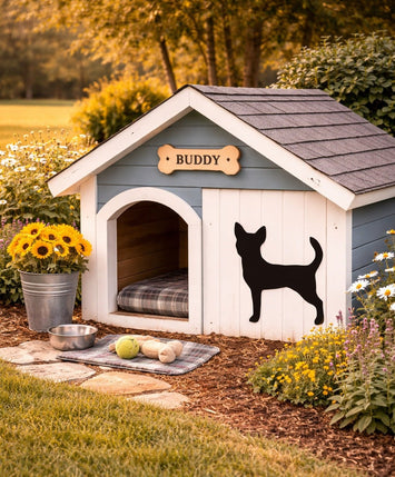 Lawn DecorCHIHUAHUA SILHOUETTE - Adorable Dog Outdoor Garden Stake and Wall ArtSaving Shepherd