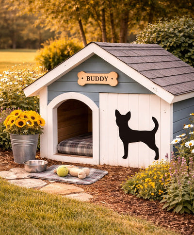Lawn DecorCHIHUAHUA SILHOUETTE - Adorable Dog Outdoor Garden Stake and Wall ArtSaving Shepherd