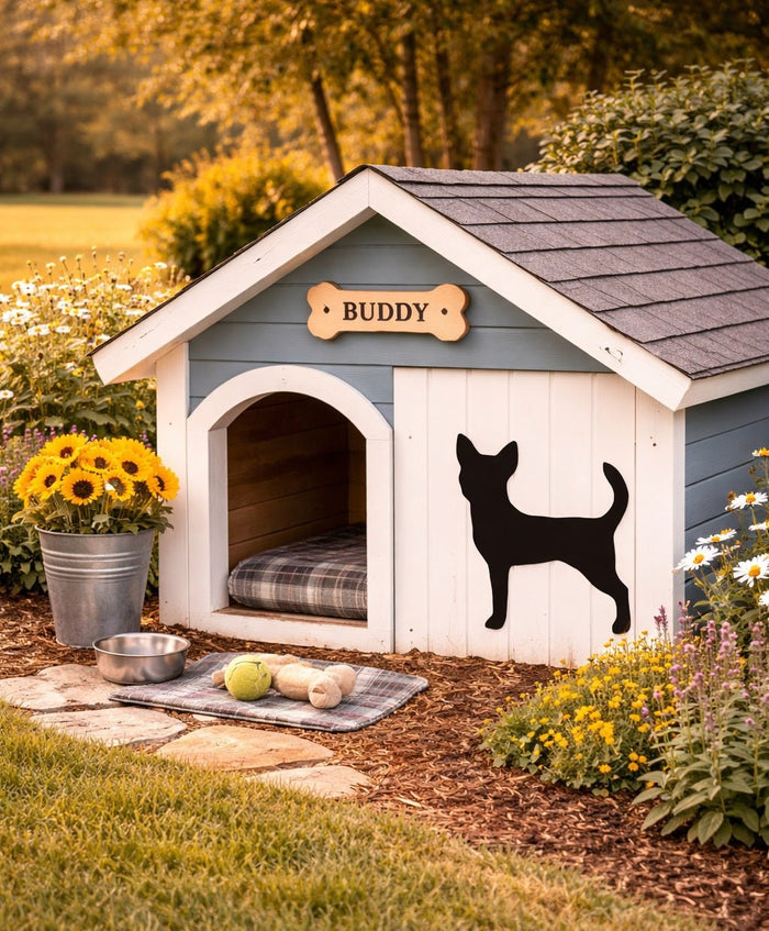Lawn DecorCHIHUAHUA SILHOUETTE - Adorable Dog Outdoor Garden Stake and Wall ArtSaving Shepherd