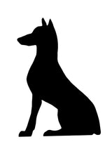 Lawn DecorDOBERMAN SILHOUETTE - Sitting Dobermann Pinscher Dog Outdoor Yard Wall ArtSaving Shepherd