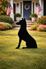 Lawn DecorDOBERMAN SILHOUETTE - Sitting Dobermann Pinscher Dog Outdoor Yard Wall ArtSaving Shepherd
