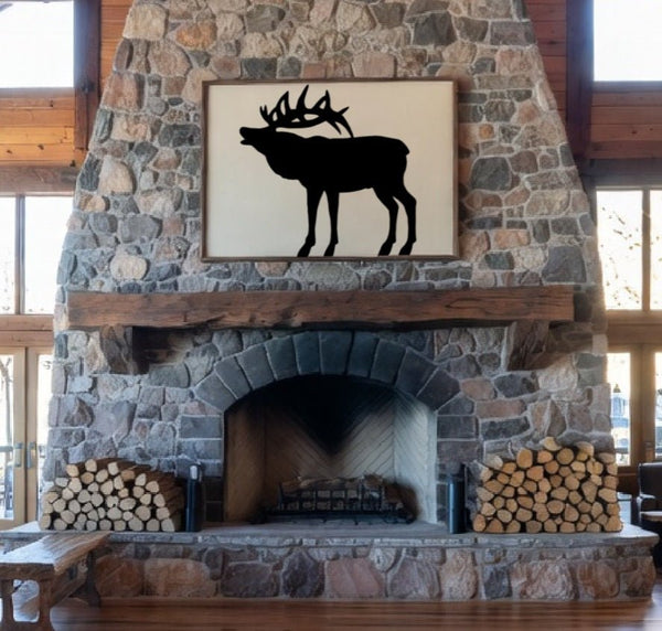 Lawn DecorELK SILHOUETTE - All Weather Reindeer Wildlife Garden & Yard ArtSaving Shepherd