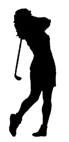 Lawn DecorFEMALE GOLFER SILHOUETTE - All Weather Outdoor Lady Golf Yard & Wall ArtSaving Shepherd