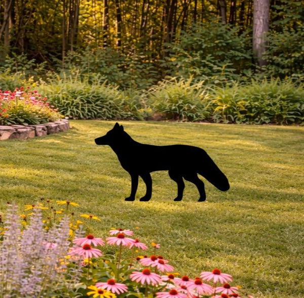 Lawn DecorFOX SILHOUETTE - All Weather Wildlife Outdoor Garden & Yard ArtSaving Shepherd