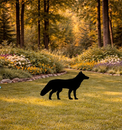 Lawn DecorFOX SILHOUETTE - All Weather Wildlife Outdoor Garden & Yard ArtSaving Shepherd