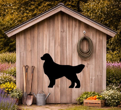 Lawn DecorGOLDEN RETRIEVER DOG SILHOUETTE - Amish Handmade All Weather Yard Wall ArtSaving Shepherd