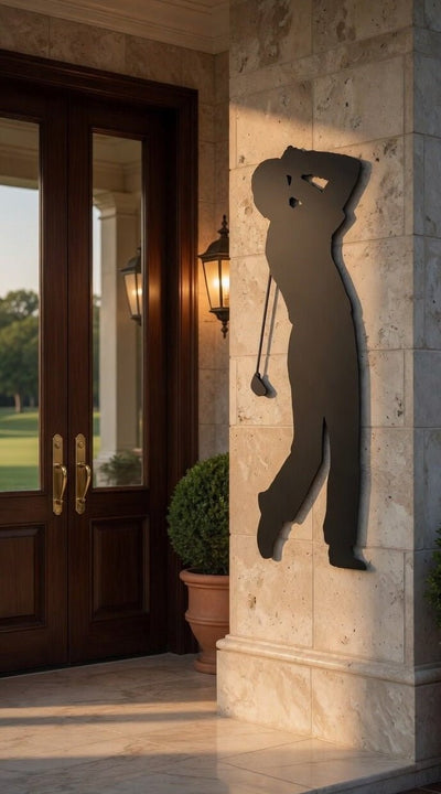 Lawn DecorGOLFER SILHOUETTE - All Weather Outdoor Golf Yard & Wall ArtSaving Shepherd