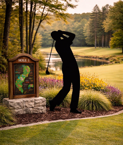 Lawn DecorGOLFER SILHOUETTE - All Weather Outdoor Golf Yard & Wall ArtSaving Shepherd