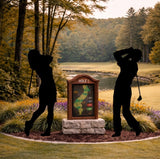 Lawn DecorGOLFING COUPLE SILHOUETTES - Male & Female All Weather Outdoor Golf Yard & Wall ArtSaving Shepherd