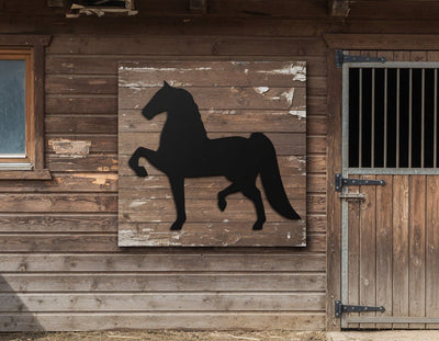 Lawn DecorHORSE SILHOUETTE - All Weather Prancing Stallion Mare Yard Wall ArtSaving Shepherd