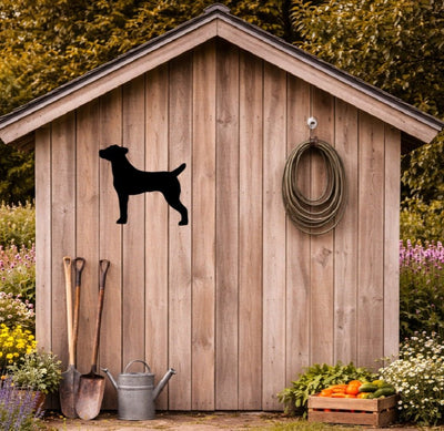 Lawn DecorJACK RUSSELL TERRIER SILHOUETTE - Cute JRT Dog Amish Outdoor Yard and Wall ArtSaving Shepherd