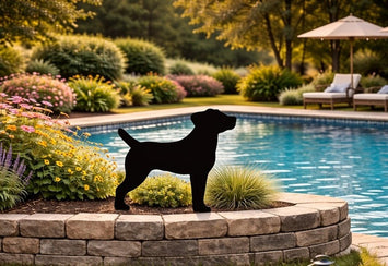 Lawn DecorJACK RUSSELL TERRIER SILHOUETTE - Cute JRT Dog Amish Outdoor Yard and Wall ArtSaving Shepherd