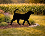 Lawn DecorLABRADOR RETRIEVER SILHOUETTE - Black Lab Dog Outdoor Garden Stake and Wall ArtSaving Shepherd
