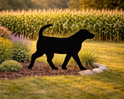 Lawn DecorLABRADOR RETRIEVER SILHOUETTE - Black Lab Dog Outdoor Garden Stake and Wall ArtSaving Shepherd