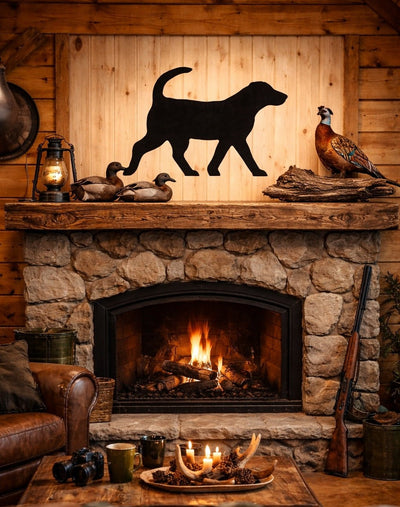Lawn DecorLABRADOR RETRIEVER SILHOUETTE - Black Lab Dog Outdoor Garden Stake and Wall ArtSaving Shepherd