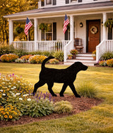 Lawn DecorLABRADOR RETRIEVER SILHOUETTE - Black Lab Dog Outdoor Garden Stake and Wall ArtSaving Shepherd