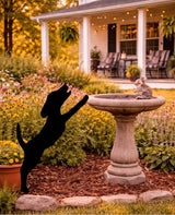 Lawn DecorLEANING PUPPY DOG SILHOUETTE - Amish Handmade Outdoor Garden Stake and Wall ArtSaving Shepherd