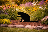 Lawn DecorLICKING CAT SILHOUETTE - All Weather Cute Kitten Outdoor Garden Yard ArtSaving Shepherd