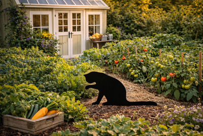 Lawn DecorLICKING CAT SILHOUETTE - All Weather Cute Kitten Outdoor Garden Yard ArtSaving Shepherd