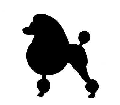 Lawn DecorPOODLE SILHOUETTE - Standard Continental Cut Pudel Yard and Wall ArtSaving Shepherd