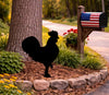 Lawn DecorROOSTER SILHOUETTE - All Weather Chicken Garden Yard Wall ArtSaving Shepherd
