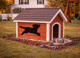 Lawn DecorRUNNING PUPPY DOG SILHOUETTE - Playful Pup Amish Outdoor Yard and Wall ArtSaving Shepherd
