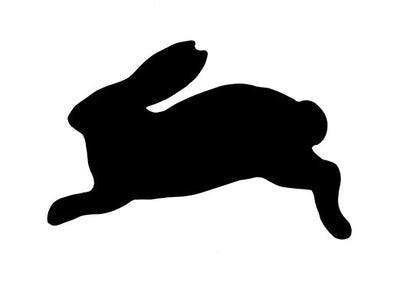 Lawn DecorRUNNING RABBIT SILHOUETTE - All Weather Outdoor Bunny Garden Yard ArtSaving Shepherd