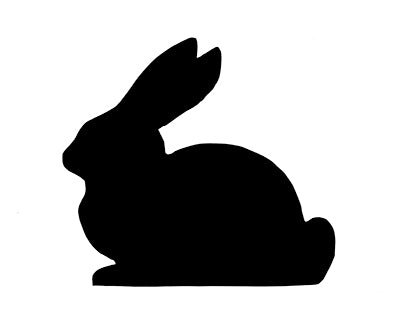 Lawn DecorSITTING BUNNY RABBIT SILHOUETTE - All Weather Outdoor Garden Yard ArtSaving Shepherd