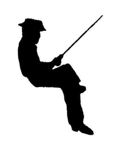 Lawn DecorSITTING FISHERMAN SILHOUETTE - Large 54" All Weather Outdoor Garden & Yard ArtSaving Shepherd