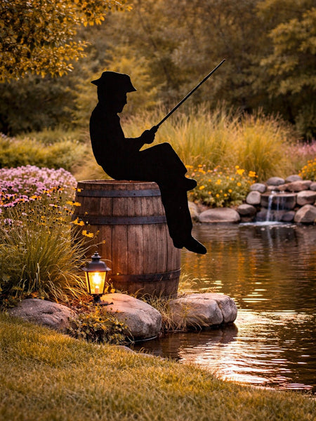 Lawn DecorSITTING FISHERMAN SILHOUETTE - Large 54