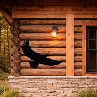 Lawn DecorSOARING AMERICAN EAGLE SILHOUETTE - Large 54" All Weather Outdoor Yard & Wall ArtSaving Shepherd