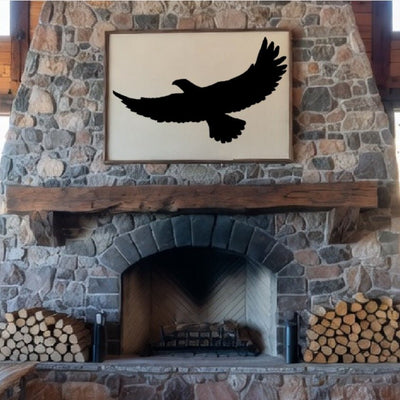 Lawn DecorSOARING AMERICAN EAGLE SILHOUETTE - Large 54" All Weather Outdoor Yard & Wall ArtSaving Shepherd