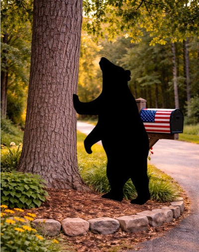 Lawn DecorSTANDING BEAR SILHOUETTE - All Weather Wildlife Garden & Yard Art in 2 SizesSaving Shepherd