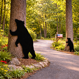 Lawn DecorSTANDING BEAR SILHOUETTE - All Weather Wildlife Garden & Yard Art in 2 SizesSaving Shepherd