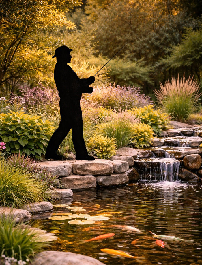Lawn DecorSTANDING FISHERMAN SILHOUETTE - Large 63