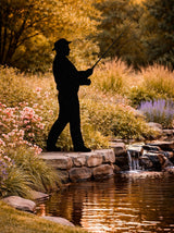 Lawn DecorSTANDING FISHERMAN SILHOUETTE - Large 63" All Weather Outdoor Yard & Wall ArtSaving Shepherd