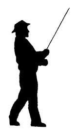 Lawn DecorSTANDING FISHERMAN SILHOUETTE - Large 63" All Weather Outdoor Yard & Wall ArtSaving Shepherd