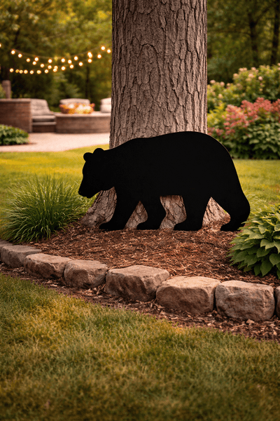 Lawn DecorWALKING BEAR SILHOUETTE - Large All Weather Garden & Yard Art in 2 SizesSaving Shepherd