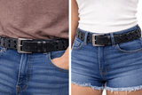Leather BeltBLACK BUFFALO LEATHER LINK BELT - Adjustable Custom Comfort FitbeltbeltsSaving Shepherd