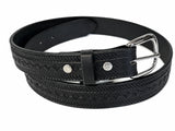 Leather BeltDIAMOND & BRAIDED ROPE EMBOSSED LEATHER BELT - Full Grain 1¼" Amish HandmadebeltbeltsSaving Shepherd