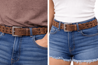 Leather BeltDISTRESSED LEATHER LINK BELT - Adjustable Custom Comfort FitbeltbeltsSaving Shepherd