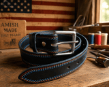 Leather BeltPATRIOT BELT - Red White & Blue Triple Stitched Heavy Duty Bridle Leather USAbeltdress beltSaving Shepherd