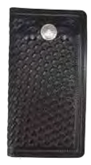 Leather WalletBLACK BASKETWEAVE CONCHO ROPER'S WALLET - Country LeatherBlackCatalog 2019Saving Shepherd