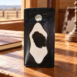 Leather WalletBLACK DIAMOND HIDE INSET ROPER'S WALLET - HandcraftedBlackCatalog 2019Saving Shepherd