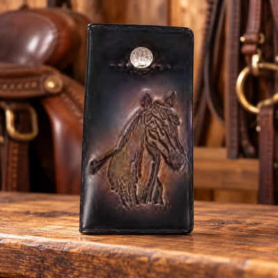 Leather WalletBLACK HORSE HEAD ROPER'S WALLET - Leather CraftBlackCatalog 2019Saving Shepherd