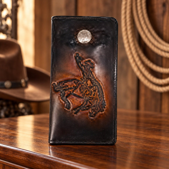 Leather WalletBLACK RODEO RIDER ROPER'S WALLET - Leather CraftBlackCatalog 2019Saving Shepherd