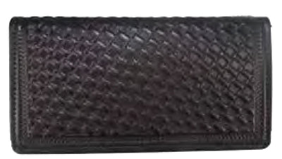 Leather WalletBLACK STITCHED BASKETWEAVE ROPER'S WALLET - Western ClassicBlackCatalog 2019Saving Shepherd