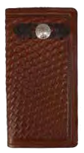 Leather WalletBROWN BASKETWEAVE CONCHO ROPER'S WALLET - Western LeatherBrownCatalog 2019Saving Shepherd