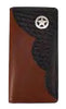 Leather WalletBROWN & BLACK STAR ROPER'S WALLET - HandcraftedBrownCatalog 2019Saving Shepherd