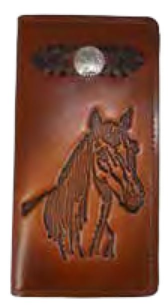 Leather WalletBROWN HORSE HEAD ROPER'S WALLET - Western ClassicBrownCatalog 2019Saving Shepherd